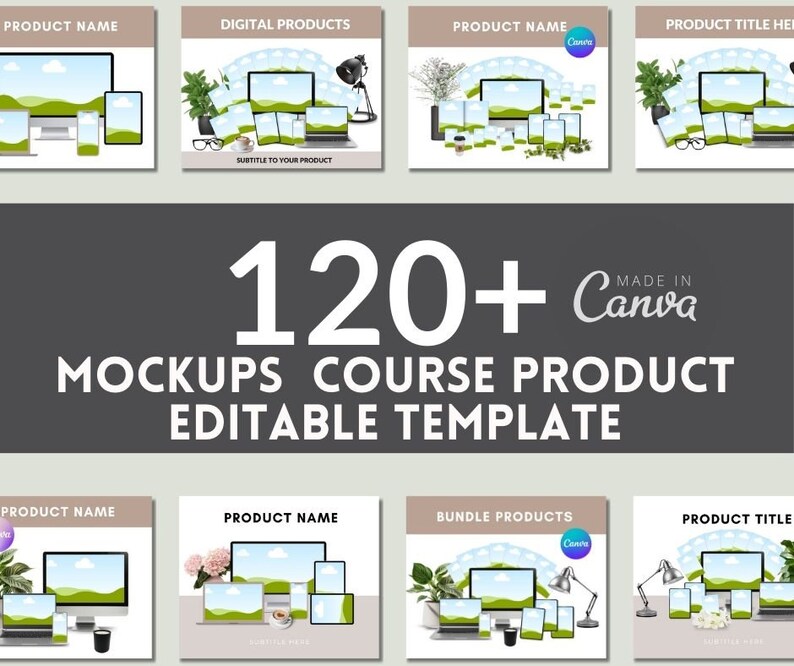 Digital Product Etsy Listing Mockup Bundle, Templates for Marketing ...
