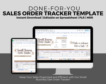 Small Business Spreadsheet for Google Sheets, Inventory Tracker, Bookkeeping Spreadsheet, Sales Tracker, Order Tracker | MRR | PLR