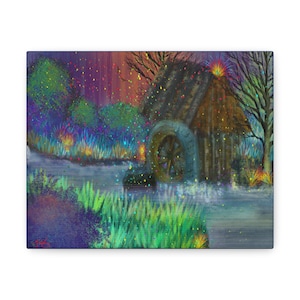 Original Magic Mill  Painting, made by a real Human Being not using AI~