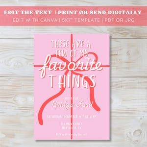 Favorite Things Party Invitation Editable Holiday Gift Exchange Invite Friendsmas Party Template Girls Night Festive Brunch Digital Download