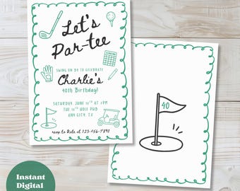 Golf Birthday Invitation Editable Golf Partee Top Golf Party Putt Putt Sports Theme Men Birthday Invite Printable Template Digital Download