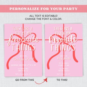 Favorite Things Party Invitation Editable Holiday Gift Exchange Invite Friendsmas Party Template Girls Night Festive Brunch Digital Download