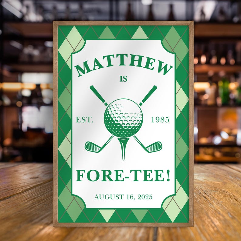 Editable Golf Birthday Welcome Sign Top Golf Entrance Poster Mini Golf ...