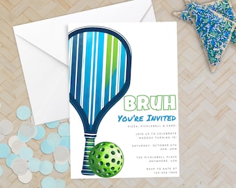Pickleball Birthday Invitation: Dink and Drink Party Theme (Digital Download)