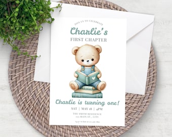 Storybook Birthday Invitation: Chapter One, Editable (Digital Download)