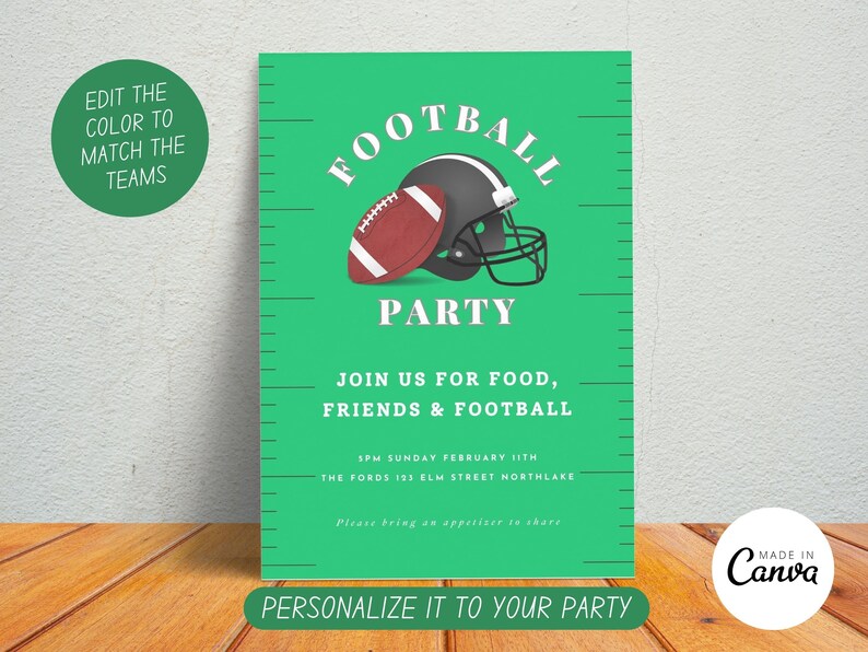 Football Party Invitation Football Championship Invite 2024 Football