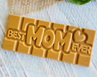 Caramel Chocolate Bar | Best Mom Ever | Mother's Day | Handmade Chocolate | Personal Gift | Crafted | Belgian Finest Chocolate | Gift Idea