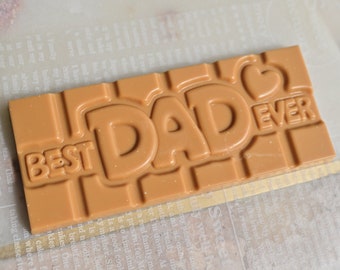 Caramel Chocolate Bar | Best DAD Ever | Best Present | Handmade Chocolate | Personal Gift | Belgian Finest Chocolate | Father's Day