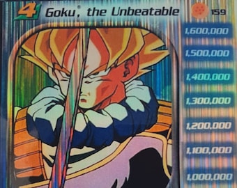 Goku, the Unbeatable Dragon ball Z Card Proxy 159 DBZ  Holographic/Foil