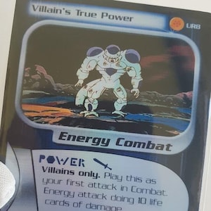 Cartão feito à mão UR8 Frieza Foil Holo do verdadeiro poder do vilão