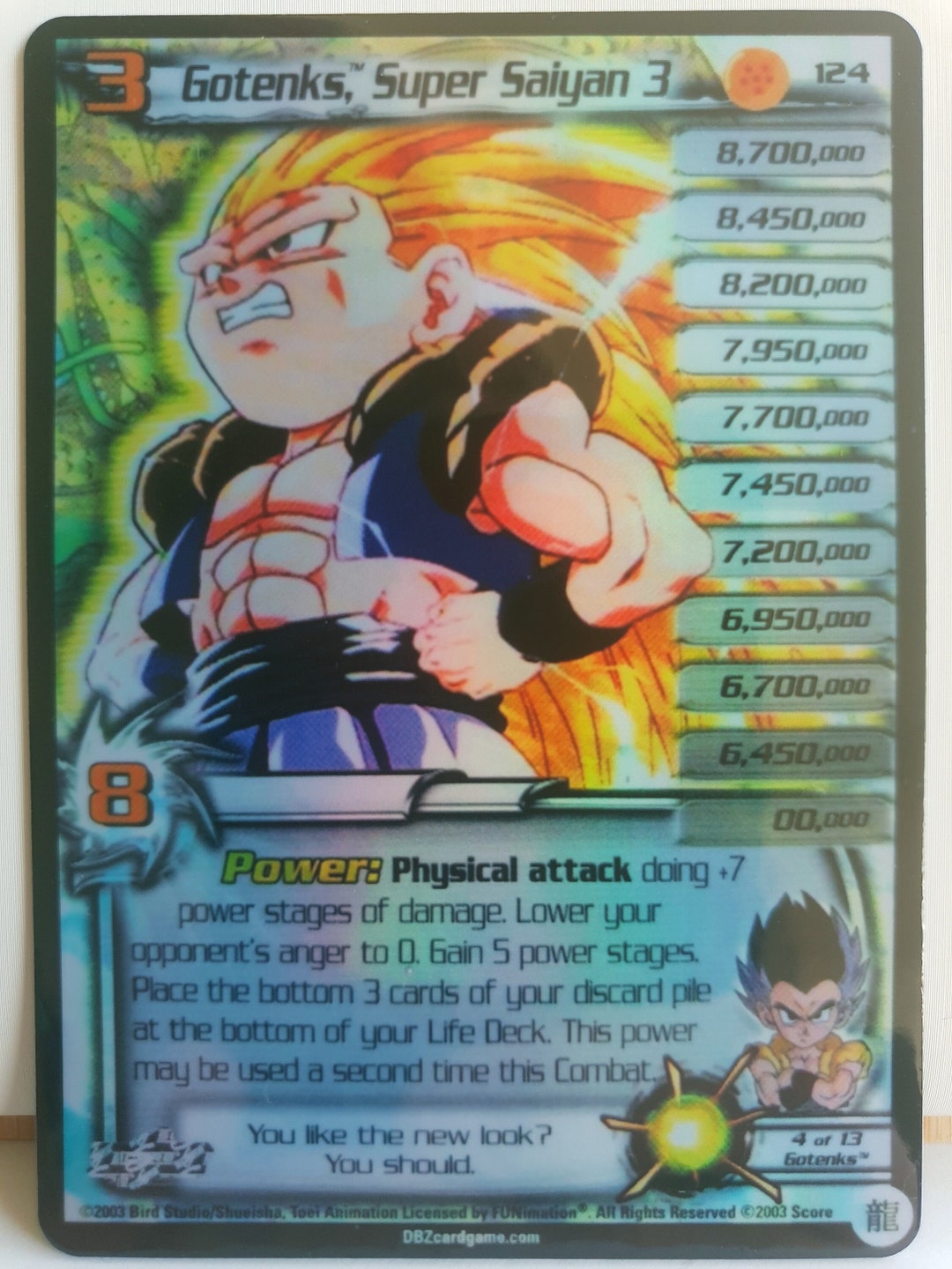 dragon ball super card game gotenks Gotenks Super Saiyan 3 124 UR TCG Holo Proxy Card