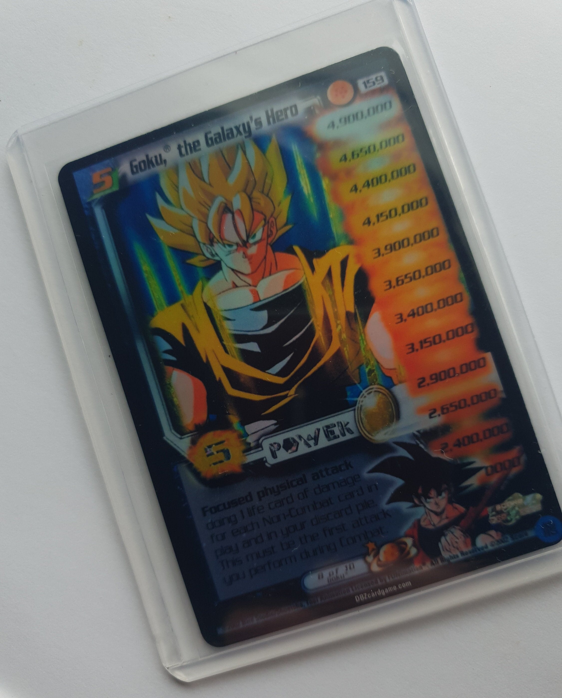 1x DBZ CCG GOKU GALAXY'S HERO LV5 ULTRA RARE 159 POP 1