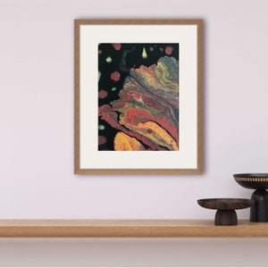 Póster abstracto del espacio exterior, impresión profesional. Póster galáctico de mariposa cósmica, arte mural moderno original.