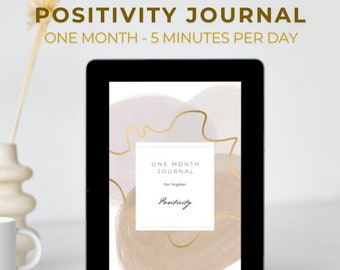 Digital Journal For Positivity, 5-Minute-Journal, Digital Planner, iPad, Tablet, Positive Mindset, Daily Mindfullness