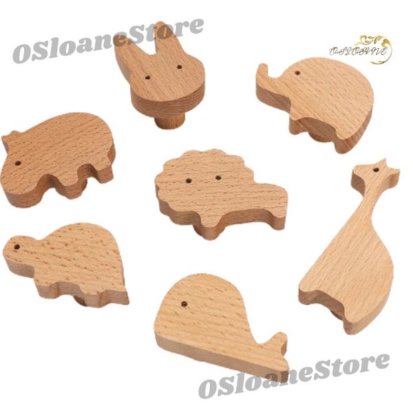 Wooden Animal Shape Door Handles | Cabinet Door Knobs | Drawers and Cabinets Cute knobs | Animal dresser handle | Animal Drawer Pulls