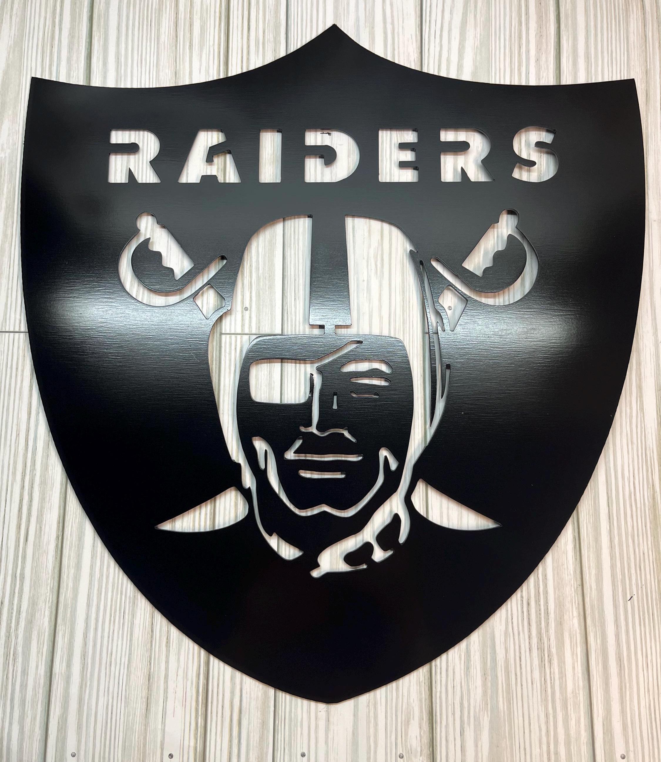 NFL Raiders メタルサイン 壁掛け Amazon.com : NFL Las Vegas Raiders Laser Cut Metal Sign