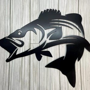 Striped bass  metal plasma cut wall Art home decor