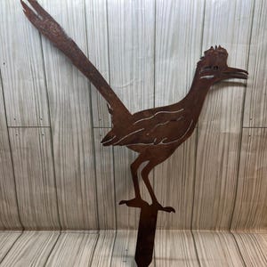 Rusted road runner metal plasma cut  Art outdoors home decor garden art