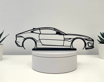 Jaguar F-type car automobiles car gift gift for car lovers 3D print car silhouette automobile silhouette