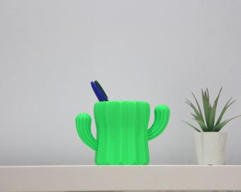 Cactus Pen Holder, Cactus Pencil Holder, Cute Tiny Pen Holder, Plant Pencil Holder, Pencil Holder Office, Pen Desk Holder, Pencil Pot Gift