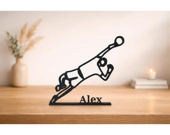Goalkeeper Personalized Line Art, Minimalist Line Art Decor, Football Signs, Football Lover Gifts, Player Name Soccer Plate, Goalkeeper Gift