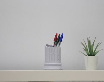 Roman Column Pen Holder, Ancient Greek Pillar Pencil Pot, Unique Desk Decoration, Desk Organizer, Modern Office Decor, Historical Gift Rome