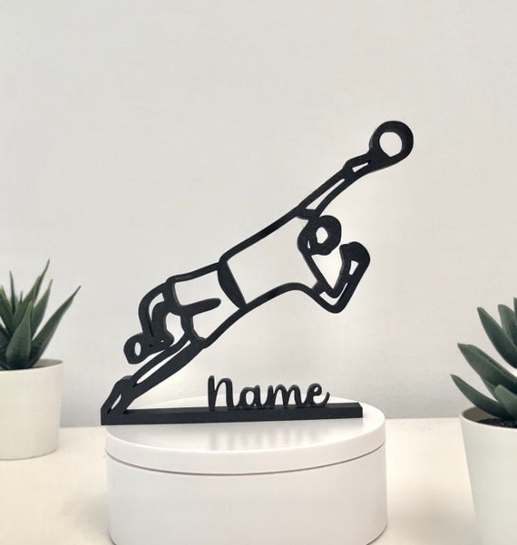 Portero, idea de regalo personalizado, regalo para amantes del fútbol, escultura minimalista,Impreso en 3D, decoración para el hogar,deporte