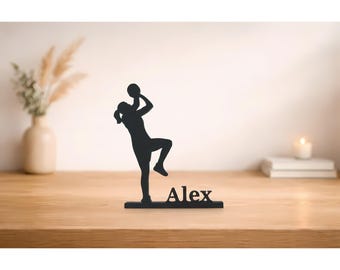 Basketball Personalized Girl Line Art, 3D Printed Line Art, Basketball Sign, Basketball Lover Gifts, Player Name plate, Sportswomen Decor