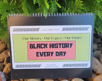Black History Calendar | Daily Facts and Legacy Learning | African American History Gift | Educational Desk Calendar