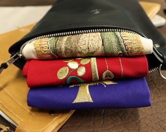 Leather Clergy Stole Case | Deacon Priest Vestment Carrier Bag