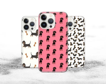 Funda de teléfono Dachshund Funda canina apta para iPhone 15 Pro Max, 14 Plus, 13, 12, 11, XR, XS y Samsung S23, S22, A54, A53, Pixel 8, 7