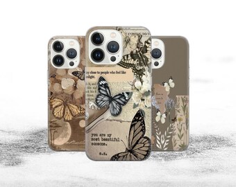 Butterfly Phone Case Wings Cover fit for iPhone 15 Pro Max, 14 Plus, 13, 12, 11, XR, XS & Samsung S23, S22, A54, A53, Pixel 8, 7