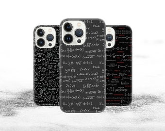 Mathematical Phone Case Formulas Cover for iPhone 15 Pro Max, 14 Plus, 13, 12, 11, XR, XS & Samsung S23, S22, A54, A53, Pixel 8, 7