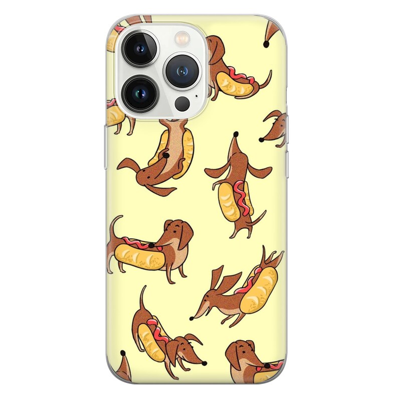 Wiener Hunde-Handyhülle, passend für iPhone 15 Pro Max, 14 Plus, 13, 12, 11, XR, XS & Samsung S23, S22, A54, A53, Pixel 8, 7 2