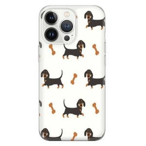 Dachshund Phone Case Canine Cover fit for iPhone 15 Pro Max, 14 Plus, 13, 12, 11, XR, XS & Samsung S23, S22, A54, A53, Pixel 8, 7 2
