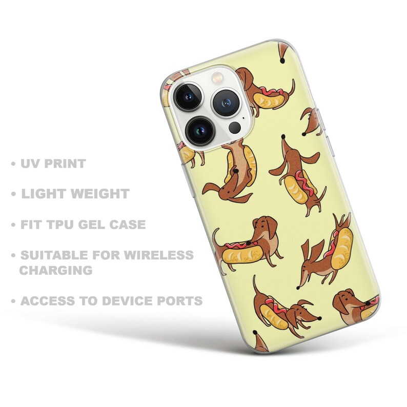 Wiener Hunde-Handyhülle, passend für iPhone 15 Pro Max, 14 Plus, 13, 12, 11, XR, XS & Samsung S23, S22, A54, A53, Pixel 8, 7 Bild 6