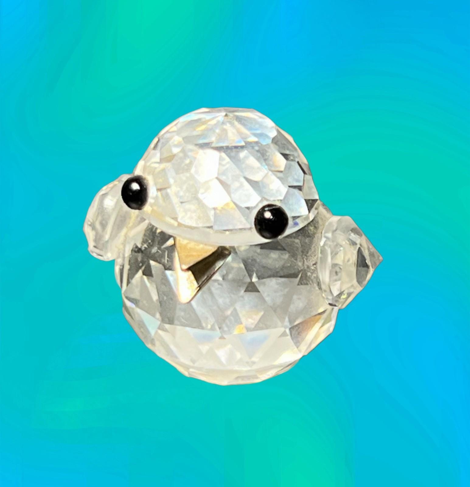 Swarovski Austria 1986 Crystal Sparrow With Gold Beak 7650, 1.25