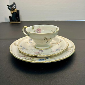 Castleton China Vintage 1950s Sunnyvale Cup Saucer Bread/Dessert Plate