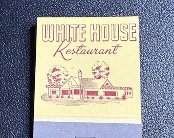 Vintage 1950er Jahre White House Restaurant Streichholzbuch - Worcester Sammlerstück
