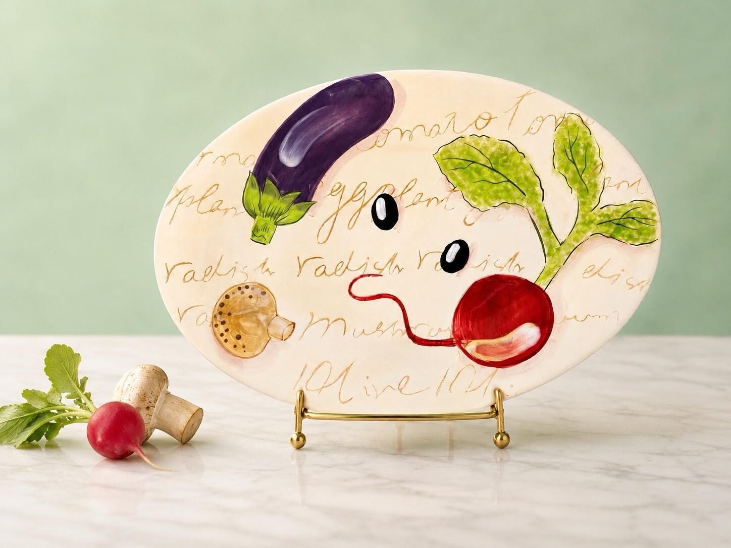 Ceramic Vegetables With Faces - Etsy