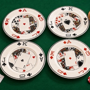 Playing Card Appetizer Plates - Etsy