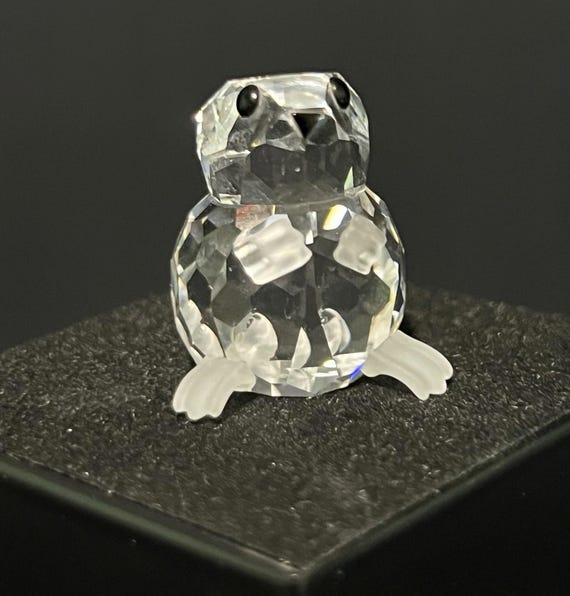 Swarovski 1990s Field Mouse Clear Crystal Figurine, 1.25”, DAMAGED