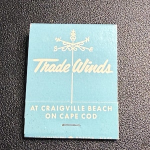 Vintage 1970s Matchbook Trade Winds Craigville Beach Cape Cod, Unused, Unstruck
