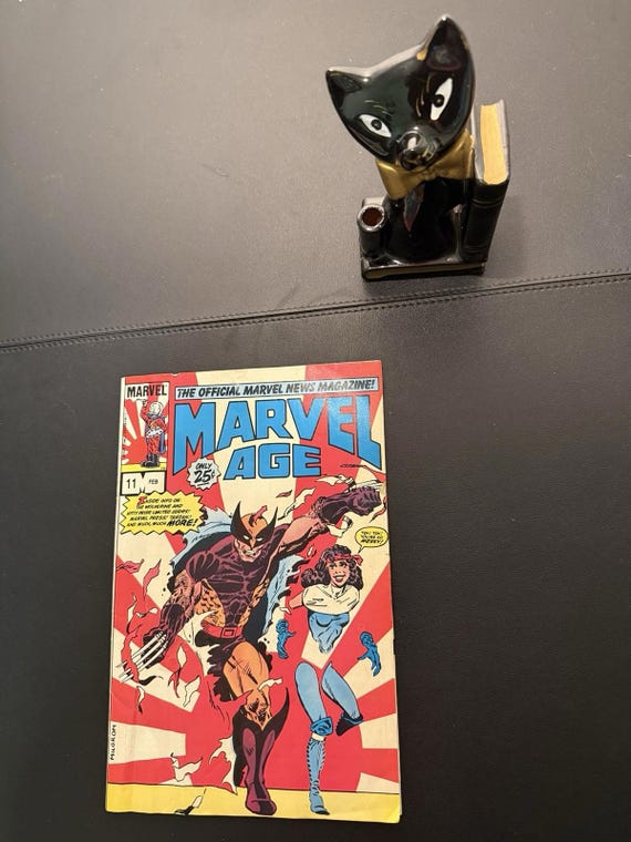 Marvel 1984 Marvel Age #11 News Magazine Comic Wolverine & Kitty