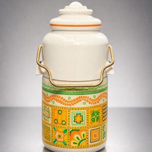 Avon 1970s Patchwork Cologne Mist Bottle Plastic Bottle Decanter, 2.25x5”