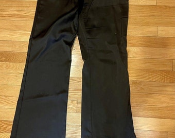 NWOT Cache Embellished Satin Black Bootcut Pants, Size 12