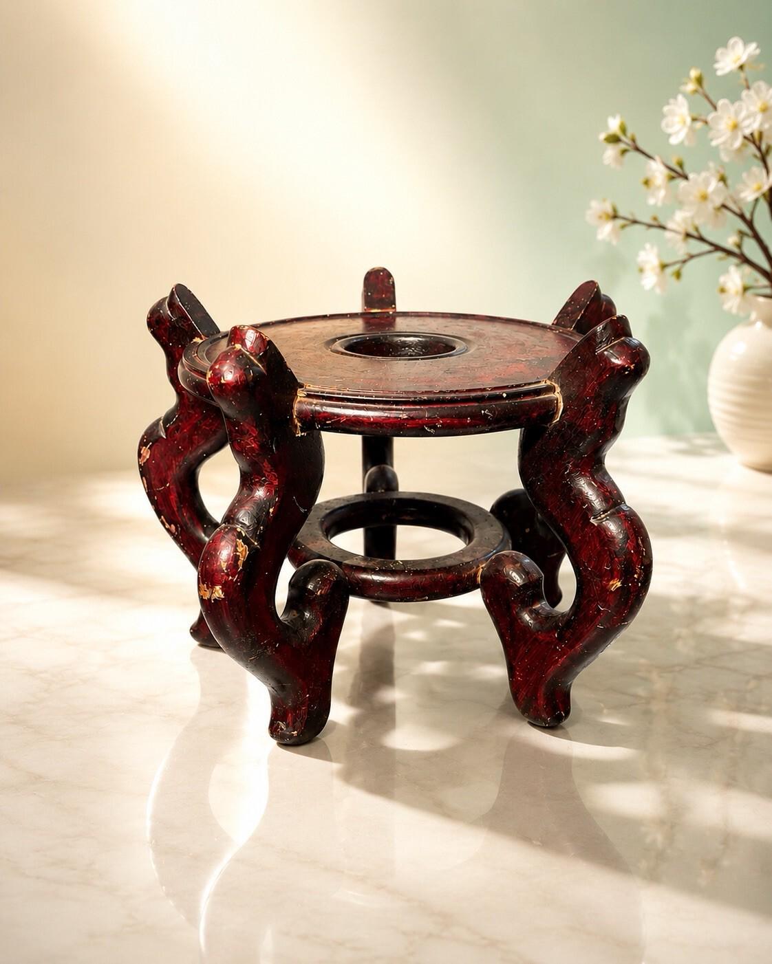 置物　台 Chinoiserie Vase Stand - Etsy