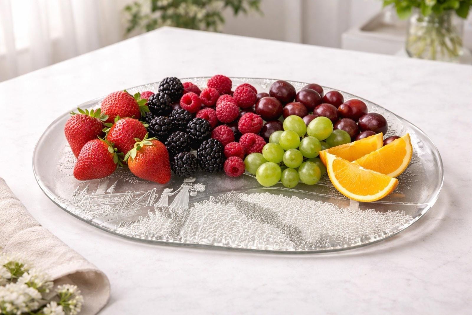 ドイツ ヴィンテージ WALTHER ガラス仕切り皿 トレイ ミッドセンチュリー Walther Glass Platter - Etsy