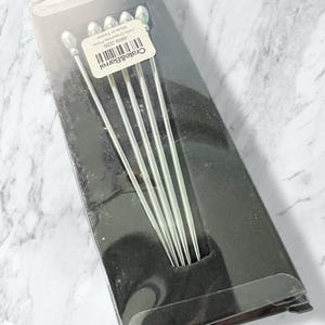 Crate & Barrel 2000s Set Of 5 Stainless Hors D’Oeuvres Cocktail Picks, 3.5”
