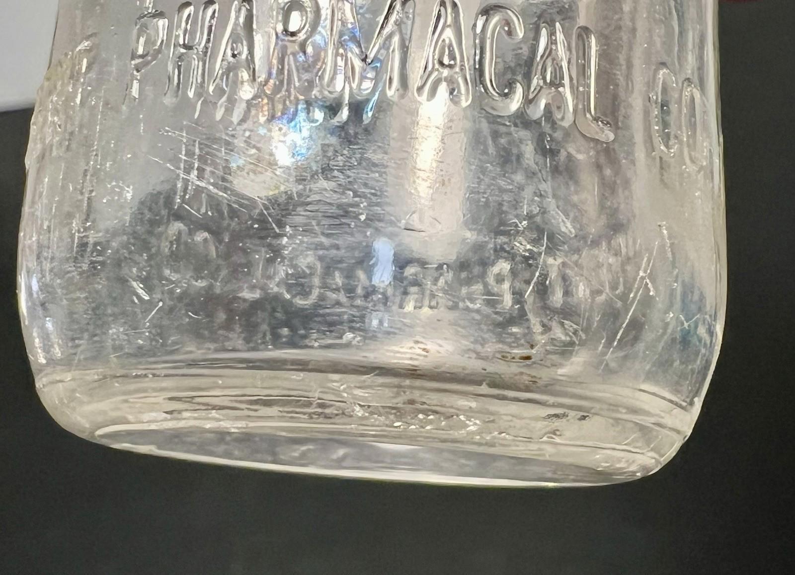 Lambert Cap Lambert Pharmacal Antique 1910s Listerine Clear Glass Bottle Screw Cap ...